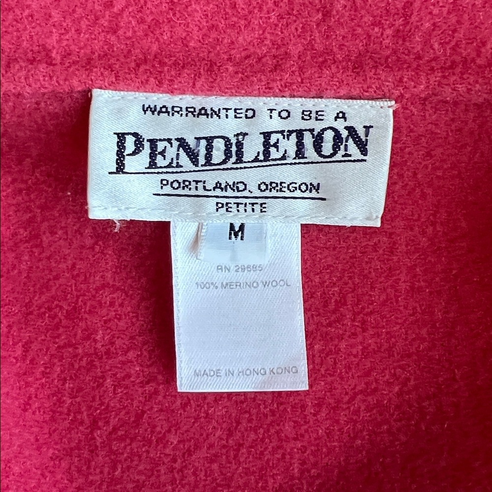Pendleton Wool Pink Open-Front Blazer Jacket - Picture 5 of 5